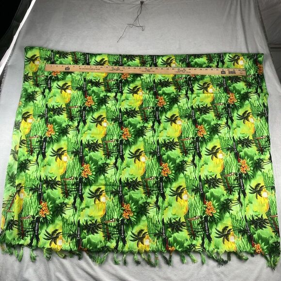 2pc Martin St. Maarten Caribbean Green Tropical Print‎ Beach Bag & Travel Pouch - Picture 10 of 12